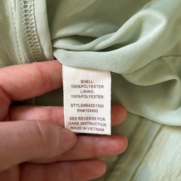 By the River Mint Green Midi Dress Womens Size Small Square Neckline Puff Sleeve - Picture 6 of 7